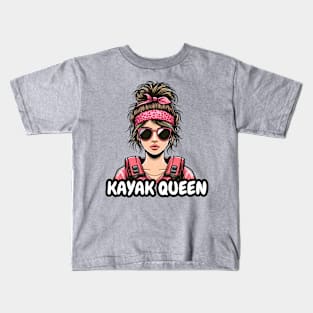 kayaking queen Kids T-Shirt